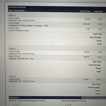 ARS / Rescue Rooter - The ridiculous quotes I got from tech : Talal Radi 288 - Heating & Air Conditioning/HVAC Near Me - Raleigh, North Carolina