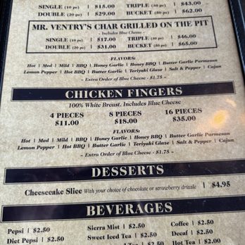 Mr. Ventry's Pizza on the Boulevard - 2025 Menu - Pizza Near Me - Niagara Falls, New York