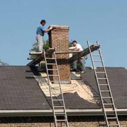Chim Chimney Master Masonry - A chimney we are rebuilding in Livonia