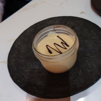 Mares Real Peruvian Cuisine - This was sooo good! Chirimoya (tropical fruit) mousse - Peruvian Near Me - Winter Park, Florida