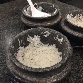 BCD Tofu House - Hot water is added to the rice pot for after dinner - Korean Near Me - Irvine, California