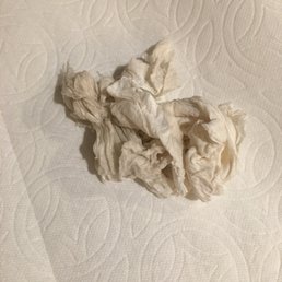 Dirt on my paper towel after dabbing an area of my living room carpet sprayed with folex.