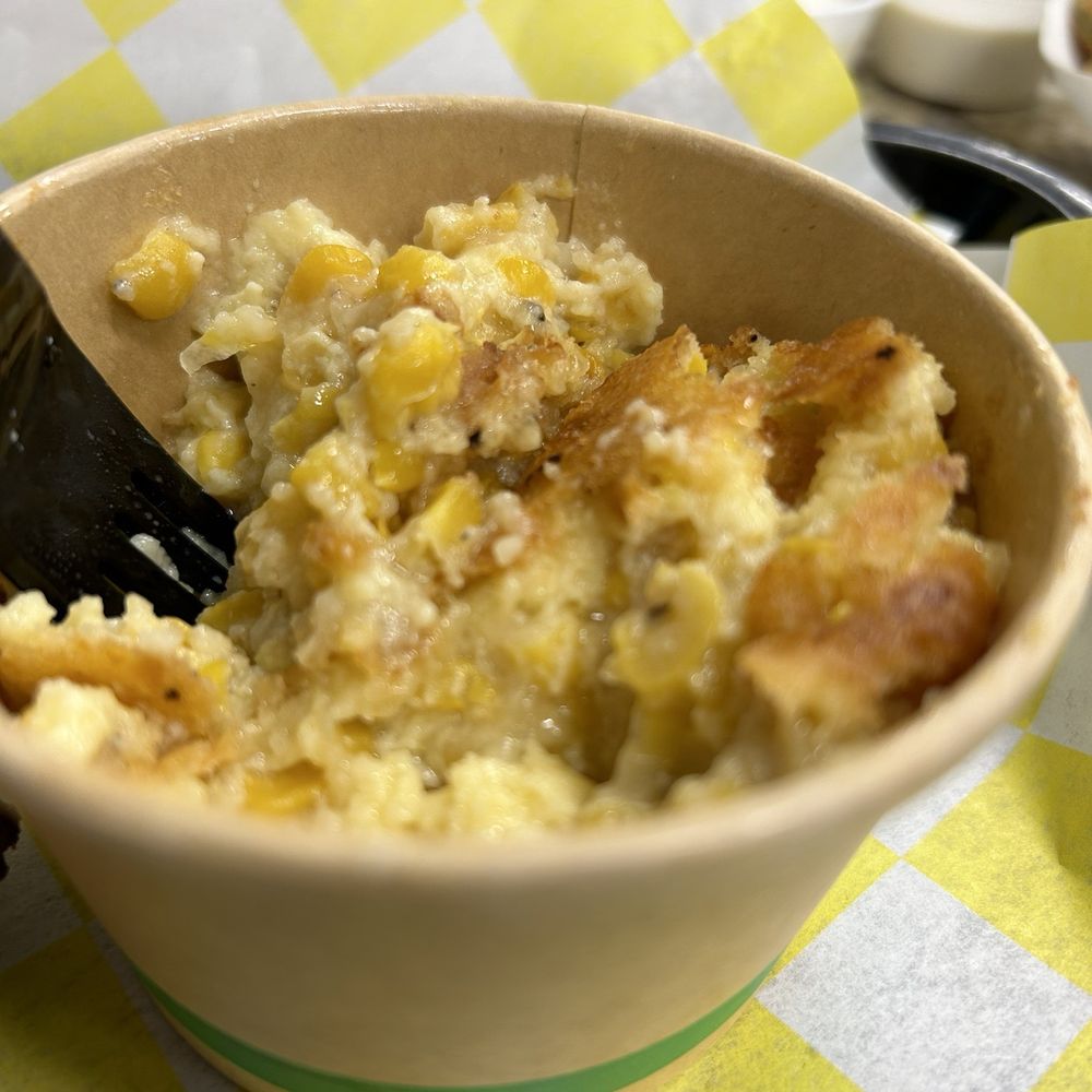 Mama C’s Mac N Smash - Corn pudding was delicious but served cold. - Caterers Near Me - Lexington, North Carolina Mama C’s Mac N Smash - Corn pudding was delicious but served cold. - Caterers Near Me - Lexington, North Carolina