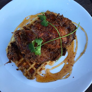 Briar Common Brewery + Eatery - A photo of the delicious chicken and waffles on the brunch menu. - New American Near Me - Denver, Colorado Briar Common Brewery + Eatery - A photo of the delicious chicken and waffles on the brunch menu. - New American Near Me - Denver, Colorado