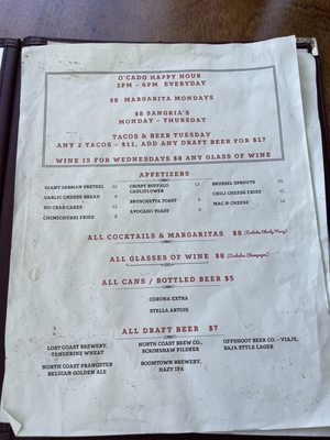 Menu photo 2 Ocado Restaurant Sherman Oaks, CA Menu photo 2 Ocado Restaurant Sherman Oaks, CA