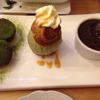 Prince Tea House - Green tea financier &pate a choux with green tea ice cream & Creme brulee - Desserts Near Me - Brooklyn, New York