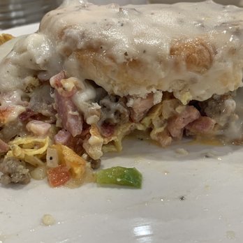 The Big Biscuit - Layers of Titanic omelet - Breakfast & Brunch Near Me - Springfield, Missouri The Big Biscuit - Layers of Titanic omelet - Breakfast & Brunch Near Me - Springfield, Missouri