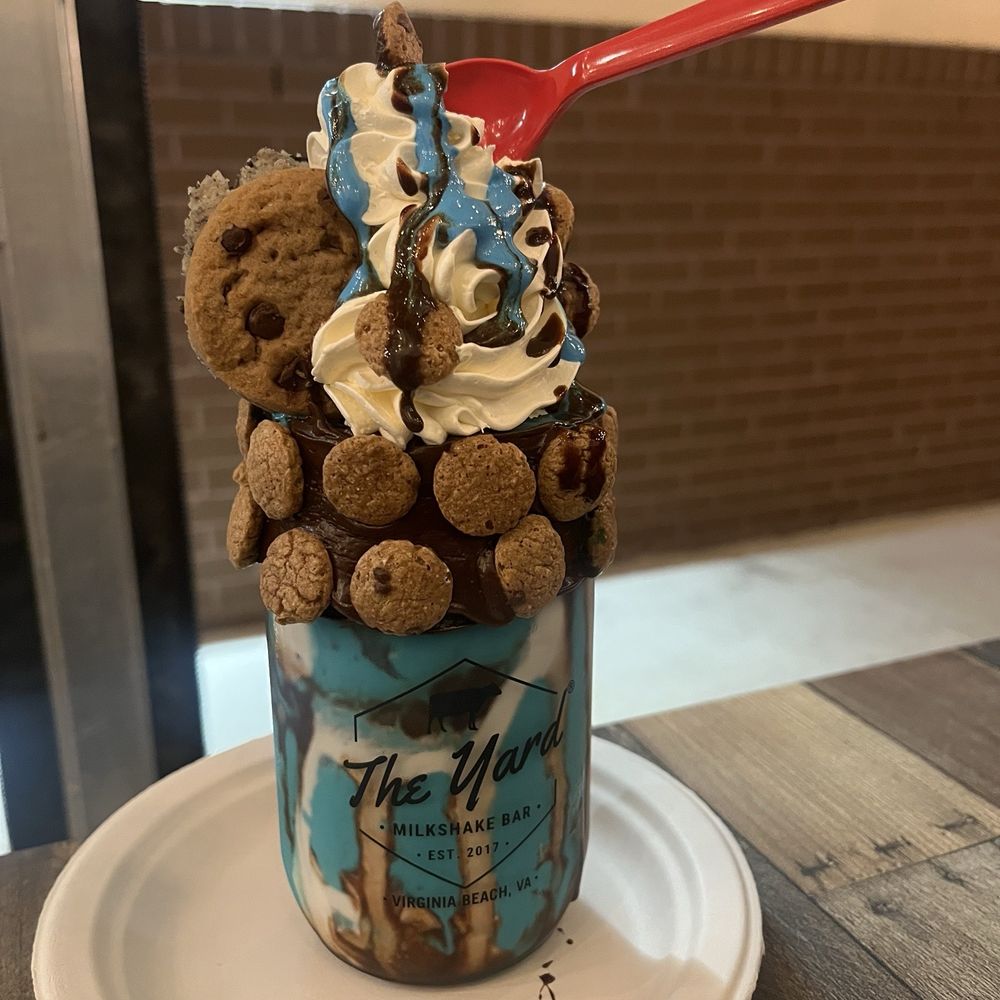 The Yard Milkshake Bar - Cookie Monster milkshake - Ice Cream & Frozen Yogurt Near Me - Virginia Beach, Virginia The Yard Milkshake Bar - Cookie Monster milkshake - Ice Cream & Frozen Yogurt Near Me - Virginia Beach, Virginia