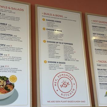 Hey, Sunshine Kitchen - Menu - Vegan Near Me - Culver City, California