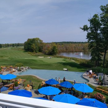 Heritage - View of the outdoor seating and golf course - New American Near Me - Saratoga Springs, New York