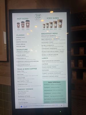 Menu photo 1 Top Cup Coffee House Gilbert, AZ