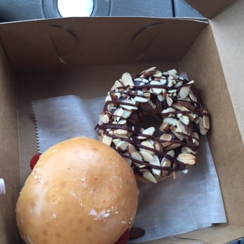 Donut Worry - Strawberry cheesecake and roasted almond - Donuts Near Me - Lawrenceville, Georgia