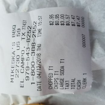 Mikeska Barbeque - $3 for a Coke? Are you freaking kidding me? - Barbeque Near Me - El Campo, Texas