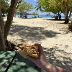 Magens Bay Beach Bar, Cafe & Boutique - Fried mahi sandwich