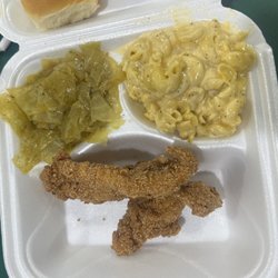 Taste a Piece of Peace - Catfish, cabbage, mac & cheese, and a roll