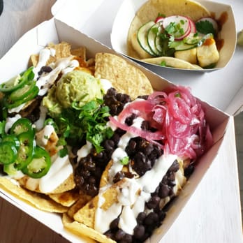 Lloyd Taco Factory - Black bean nachos and spicy thai tofu taco! Both were delicious and vegetarian - Tacos Near Me - Buffalo, New York Lloyd Taco Factory - Black bean nachos and spicy thai tofu taco! Both were delicious and vegetarian - Tacos Near Me - Buffalo, New York