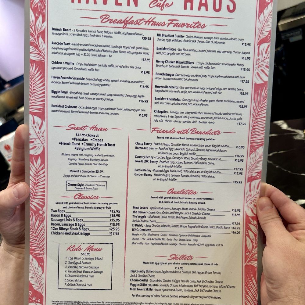 Haven Haus Cafe - Breakfast menu - Breakfast & Brunch Near Me - Temecula, California Haven Haus Cafe - Breakfast menu - Breakfast & Brunch Near Me - Temecula, California