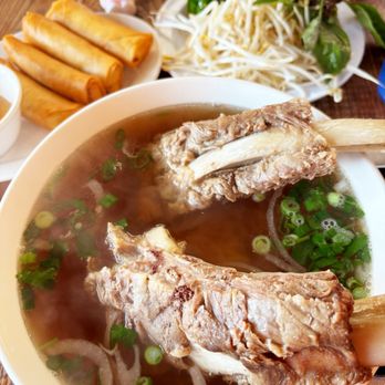 Pho Hoan Pasteur Gardena - Beef Rib Pho + Egg rolls - Vietnamese Near Me - Gardena, California