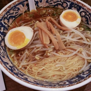 Nakamura - Shaki Shaki Spicy Ramen. A similar broth base to the Torigara but spicy! I put an egg in there too! - Ramen Near Me - New York, New York Nakamura - Shaki Shaki Spicy Ramen. A similar broth base to the Torigara but spicy! I put an egg in there too! - Ramen Near Me - New York, New York