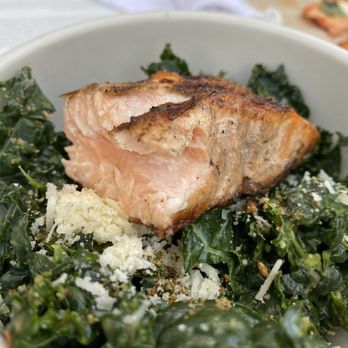 True Food Kitchen - The other half of the kale salad with salmon - New American Near Me - Columbus, Ohio True Food Kitchen - The other half of the kale salad with salmon - New American Near Me - Columbus, Ohio