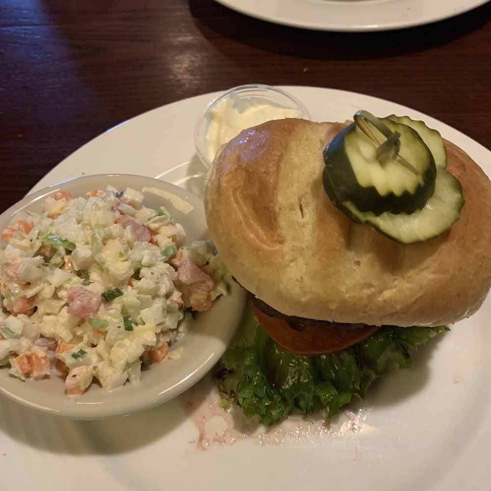 Jimmy's Tavern & Grill - All American Burger with cole slaw ! - New American Near Me - Shrewsbury, Massachusetts