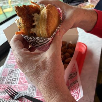 District Biskuits - Nashville hot chicken biscuit - Breakfast & Brunch Near Me - North Kansas City, Missouri
