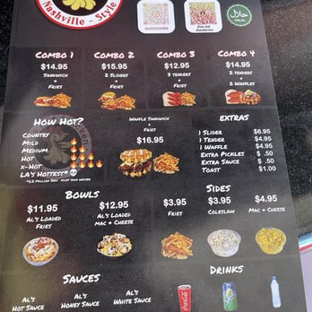 Al's Hot Chicken - Menu as of 08/15/24 - Halal Near Me - San Fernando Valley, California Al's Hot Chicken - Menu as of 08/15/24 - Halal Near Me - San Fernando Valley, California