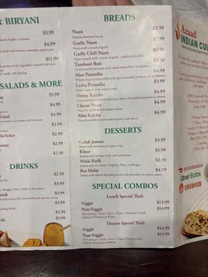 Menu photo 6 Azaad Indian Cuisine Riverside, CA Menu photo 6 Azaad Indian Cuisine Riverside, CA