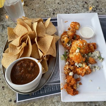 Social Tap - Chips and Salsa and Buffalo cauliflower - Sports Bars Near Me - Ventura, California Social Tap - Chips and Salsa and Buffalo cauliflower - Sports Bars Near Me - Ventura, California