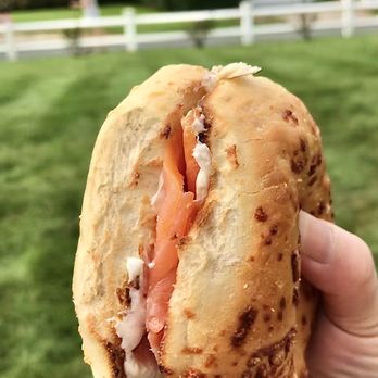 Bagels & Beyond - Lox and cream cheese on everything bagel - Bagels Near Me - West Yarmouth, Massachusetts