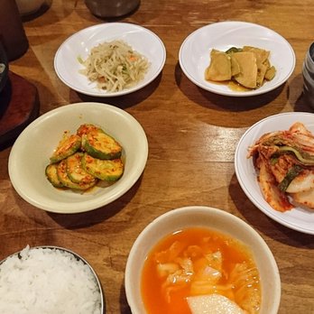 Lighthouse Tofu - Yummy sides to eat before and during the meal. Water kimchee, fish cakes, bean sprouts, kimchee, and my one true love cucumbers. - Korean Near Me - Annandale, Virginia Lighthouse Tofu - Yummy sides to eat before and during the meal. Water kimchee, fish cakes, bean sprouts, kimchee, and my one true love cucumbers. - Korean Near Me - Annandale, Virginia