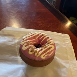 Raspberry lemon donut
