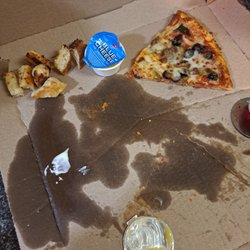 Domino's Pizza - See this grease! Worse was the amount that poured off the slices too.