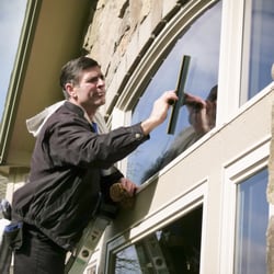 Clearly Amazing / All Clean! Portland - Founder Jim washing some windows at a residential home.