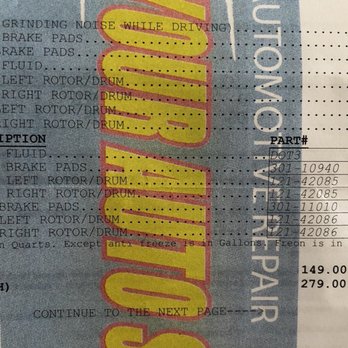 Your Auto Service - Rotors were charged but never replaced. Do not trust this place. - Auto Repair Near Me - North Las Vegas, Nevada Your Auto Service - Rotors were charged but never replaced. Do not trust this place. - Auto Repair Near Me - North Las Vegas, Nevada
