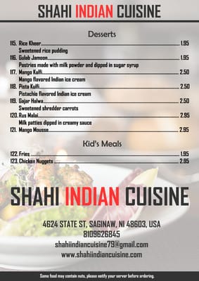Menu photo 4 Shahi Indian Cuisine Saginaw, MI Menu photo 4 Shahi Indian Cuisine Saginaw, MI