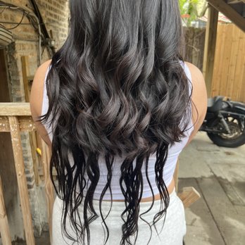 Julie's Salon - "So called extensions" the top half is MY hair, the couple strands at the bottom is what she installed. - Hair Salons Near Me - Chicago, Illinois Julie's Salon - "So called extensions" the top half is MY hair, the couple strands at the bottom is what she installed. - Hair Salons Near Me - Chicago, Illinois