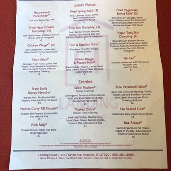 Landing House - Menu - Chinese Near Me - Knoxville, Tennessee Landing House - Menu - Chinese Near Me - Knoxville, Tennessee