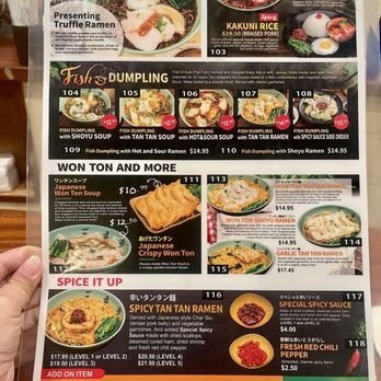 Goma Tei Ramen Kahala - menu - Ramen Near Me - Honolulu, Hawaii
