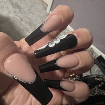 Joy Nails & Spa - Long black nails - Nail Salons Near Me - Oceanside, California