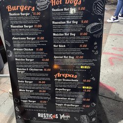 Rusticos - Side A of the menu