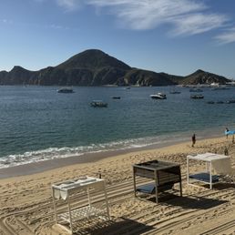 View from our table overlooking the beach