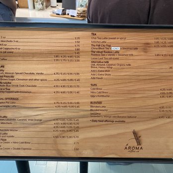 Aroma Coffee - Menu - Coffee & Tea Near Me - Fall City, Washington Aroma Coffee - Menu - Coffee & Tea Near Me - Fall City, Washington