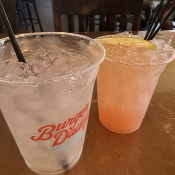 Burger Daddy - Watermelon cocktail and water -- with nugget ice aka good ice - Burgers Near Me - Stuart, Florida Burger Daddy - Watermelon cocktail and water -- with nugget ice aka good ice - Burgers Near Me - Stuart, Florida