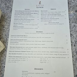 Lunch menu Lunch menu