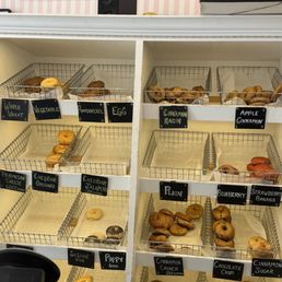 Variety of bagels Variety of bagels