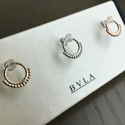 Exotix Studios - 14k gold Latchmi seam rings from BVLA in yellow, white and rose gold.