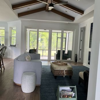 Serena & Lily Hilton Head Outlet - Blue and white striped sofa and ceramic rope end table - Furniture Stores Near Me - Bluffton, South Carolina Serena & Lily Hilton Head Outlet - Blue and white striped sofa and ceramic rope end table - Furniture Stores Near Me - Bluffton, South Carolina