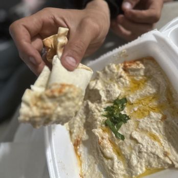 Aladdin Cafe - Babaghanouge with pita bread - Mediterranean Near Me - Crowley, Texas