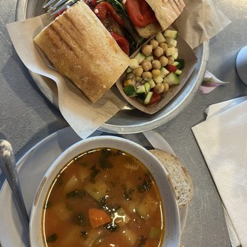 Aioli - Roasted Vegetable and bowl of soup - Cafes Near Me - West Palm Beach, Florida Aioli - Roasted Vegetable and bowl of soup - Cafes Near Me - West Palm Beach, Florida